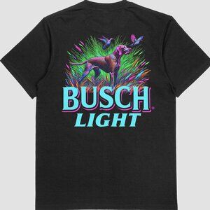Busch Light English Pointer Bird Hunters T-shirt Black Men's